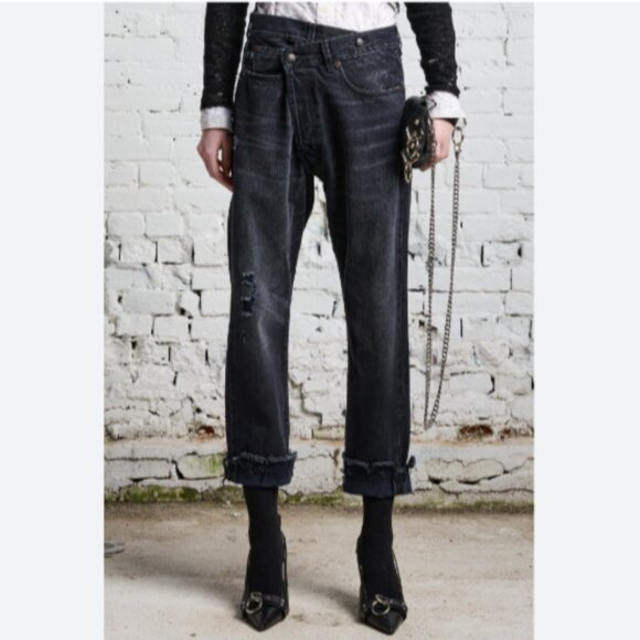 R13 Cross Over Jeans in Jake Black (nwot) Size 27 - Picture 1 of 4